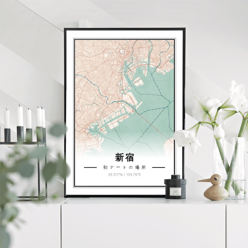 Beautiful Poster Of 初デートの場所 Streetmap Poster Mapiful